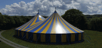 Twin Pole Big Top, 22m x 35m Circus Tent, Serge Ferrari, hire Big Top, twin pole cicus tent