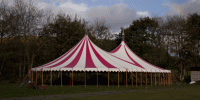 striped, circus tent, canvas big top, festival top, big top, tradional marquee