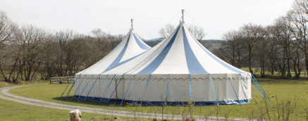 Twin Pole Big Top, Little top, traditional canvas circus tent, canvas big top, festival tent